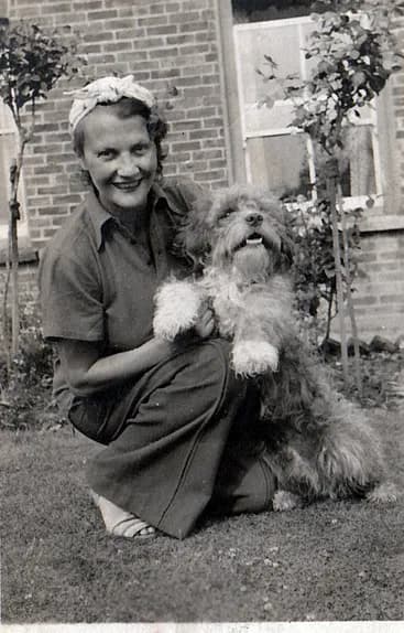 Elizabeth Fowler with Stanley, The Orchard, 1938